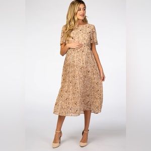 Pinkblush Midi Floral Maternity Dress